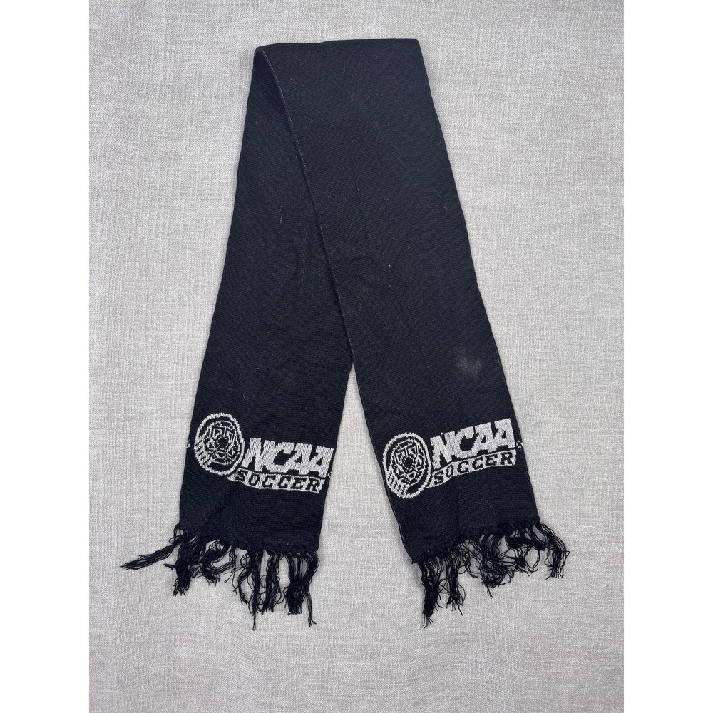 NCAA Soccer Scarf Mens One Size Black NCAA Soccer Knit Fringe NCAA Fan Gear - Picture 4 of 4